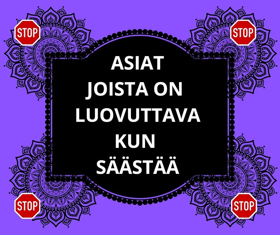 näistä asioista pitää luopua kun säästää rahaa