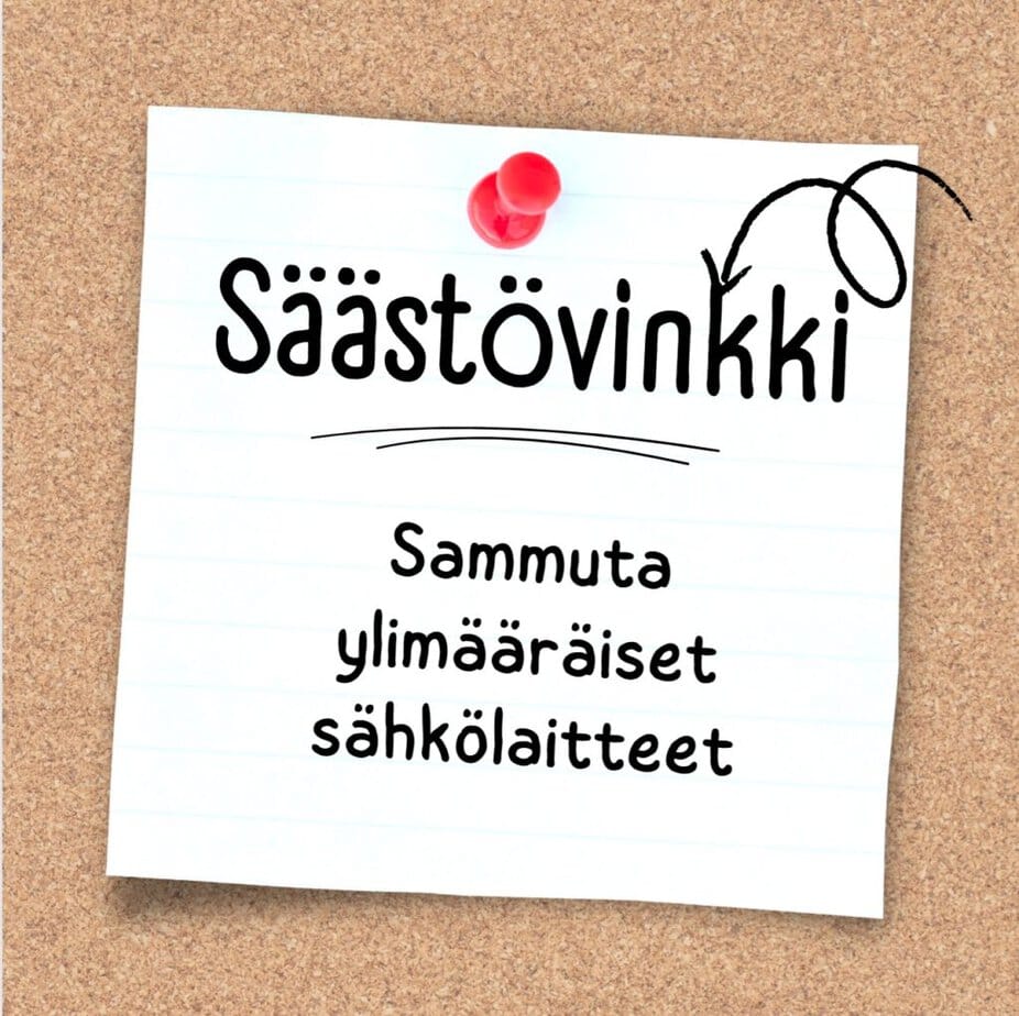 sähkön säästövinkki 1